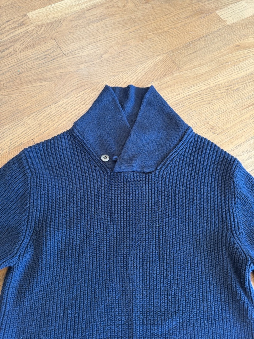 ZARA Kids Boys Navy Dark Blue Shawl Collar Sweater Pull
-Over Top size 10 - Picture 3 of 6